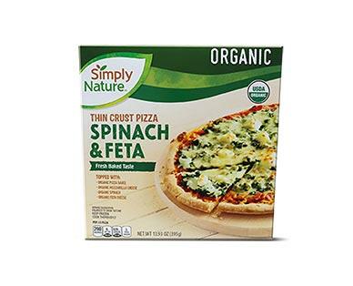Simply Nature Organic Pizza Spinach & Feta or Roasted Vegetable