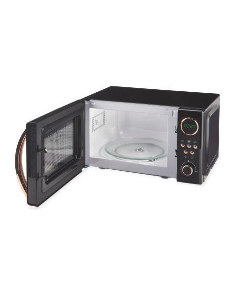 Black Retro Microwave Oven