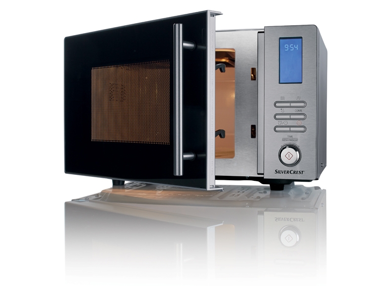 Digital Microwave Oven, Silver or Black
