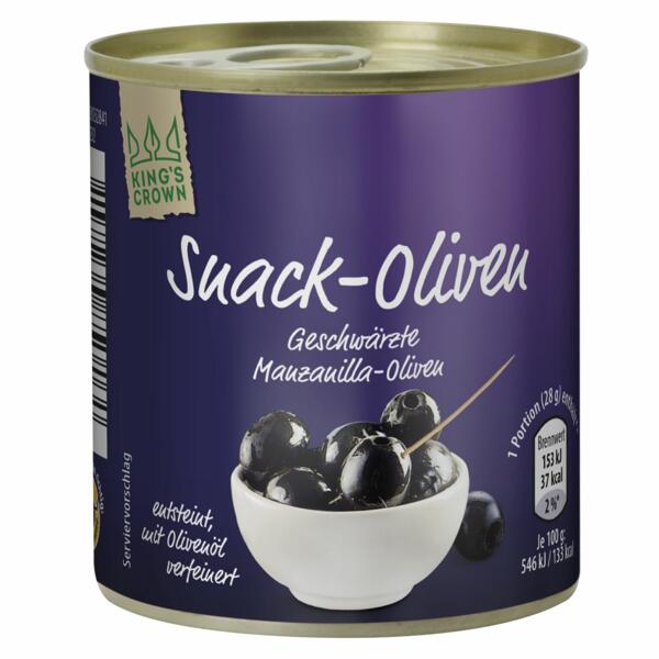 KING‘S CROWN Snack-Oliven 85 g*