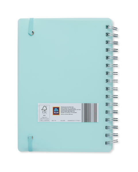 A5 Blue Spiral Bound Notebook