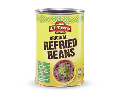 REFRIED BEANS – SPICY OR ORIGINAL 454G