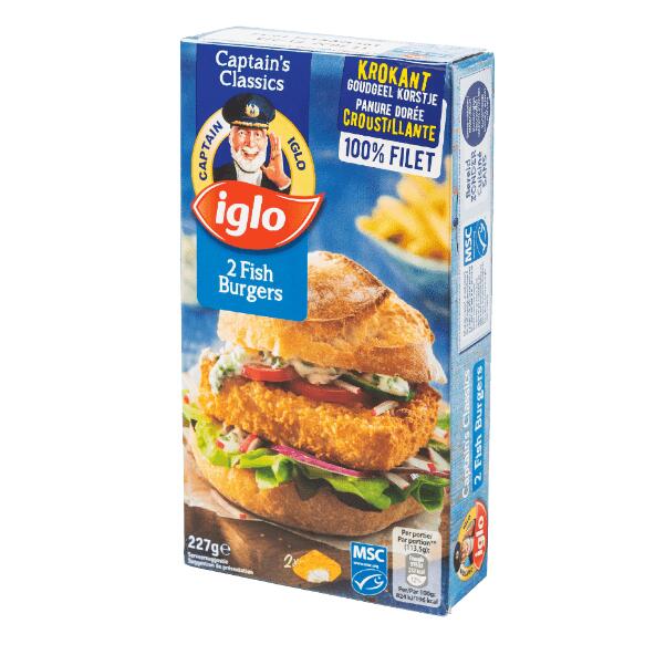 Iglo fishburgers, 2 st.