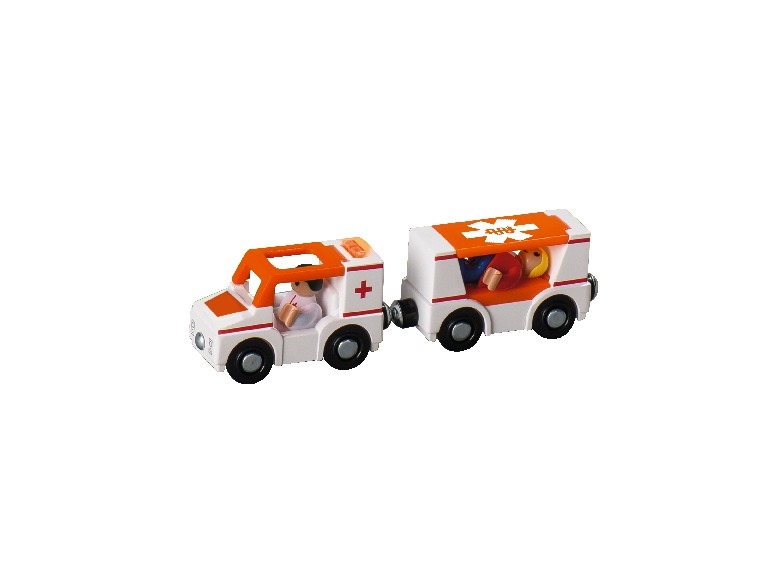 Set of Emergency Vehicles for Standard Toy Wooden Track