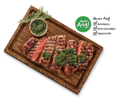 Never Any! Fresh Antibiotic Free Grass-Fed Top Sirloin Steak