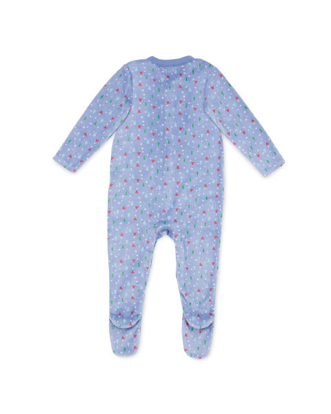 Baby Printed Velour All-In-One
