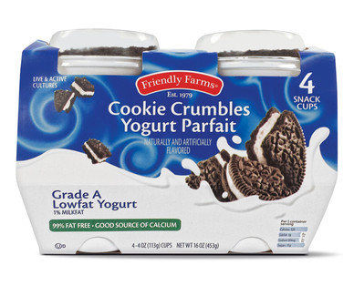 Friendly Farms Cookie Crumbles or Chocolate Confetti Yogurt Parfait