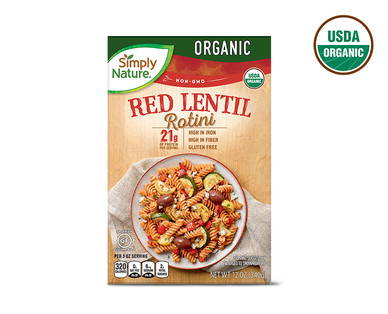 Simply Nature Organic Red Lentil Rotini or Black Bean Penne