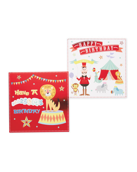 Circus Birthday Cards 10-Pack