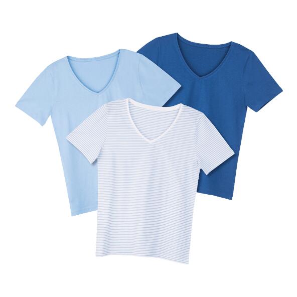 T-shirts basiques pour femmes, 3 pcs
