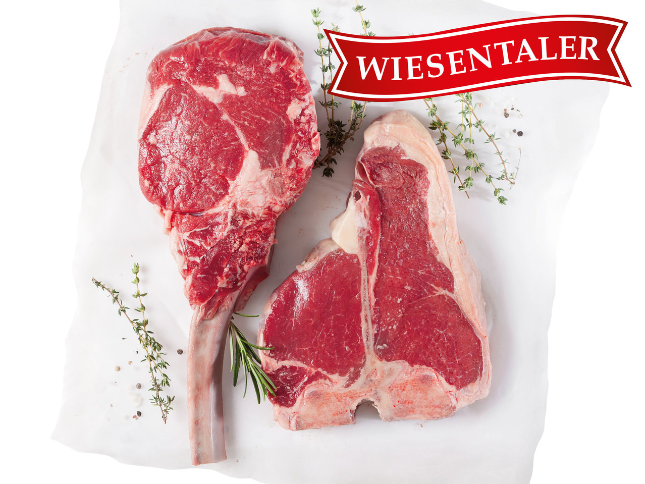 WIESENTALER Frische österreichische T-Bone oder Tomahawk-Steaks