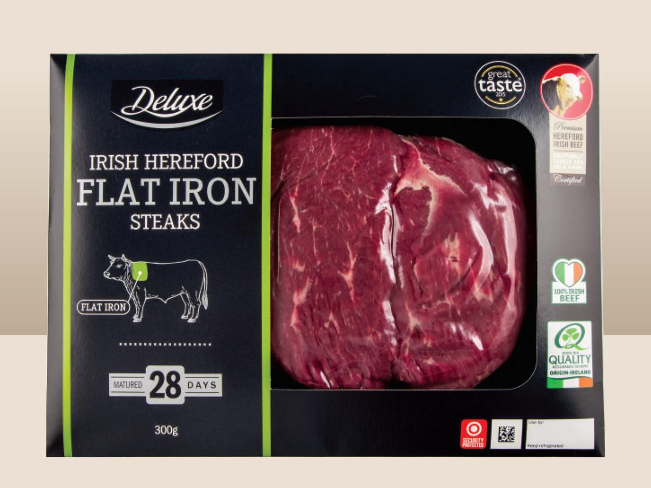 DELUXE Fresh Irish Hereford Flat Iron Steaks