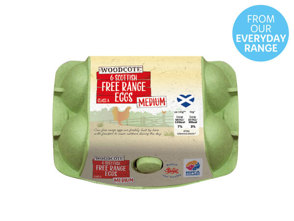 Woodcote 6 Medium Scottish Free Range Eggs