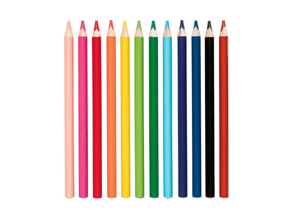 Crayons de couleur maxi, lot de 12