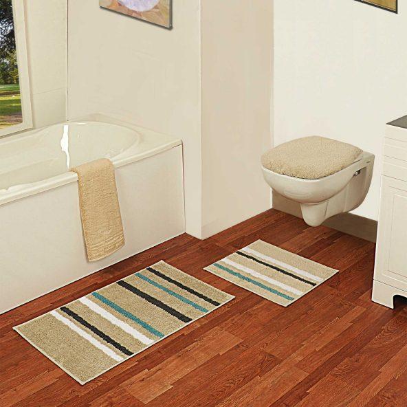 Komplet dywaników łazienkowych, 3-częściowy