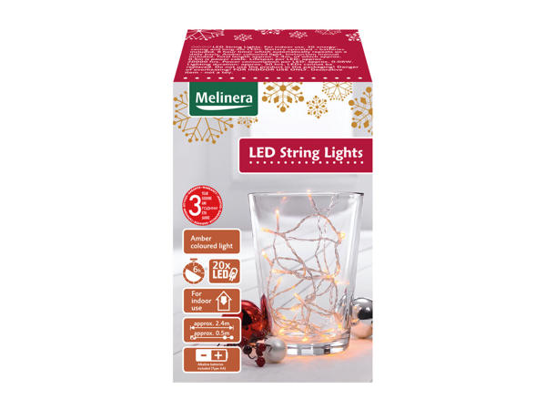 Melinera 20 Mini Battery-Operated LED String Lights