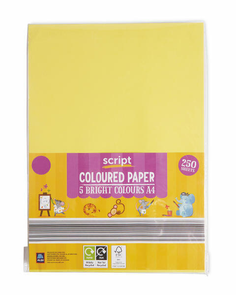 A4 Bright Colour Paper 250 Pack