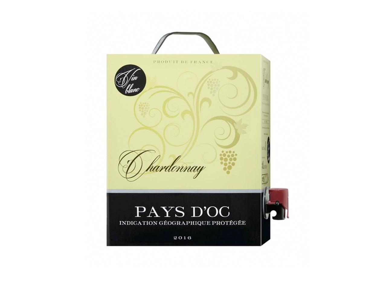 Chardonnay, Pays d'Oc IGP, Bag-in-Box, 2016