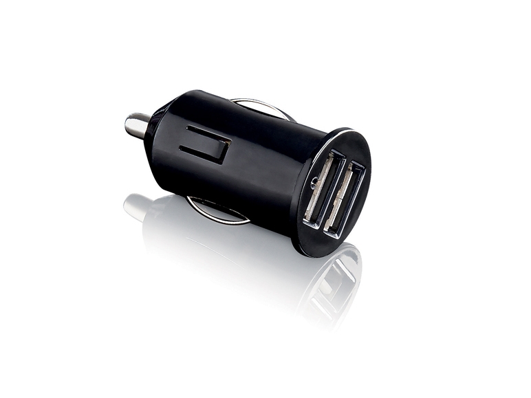3-Way Car Splitter Adaptor with USB port, Spiral Car Extension Cable or In-Car USB Charger
