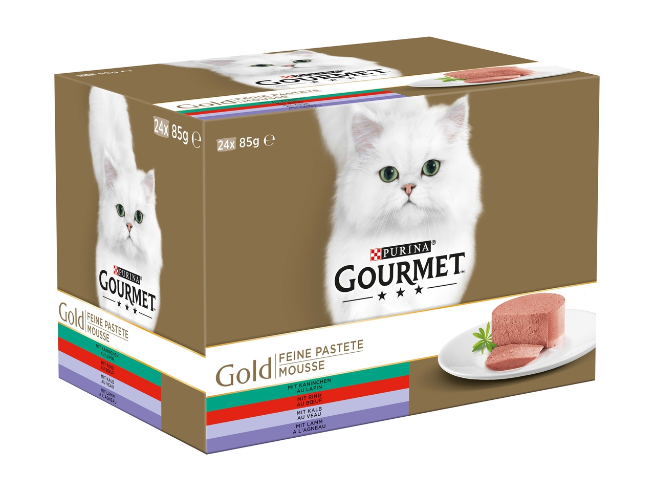 Alimenti umidi per gatti gourmet gold