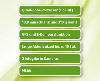 MEDION(R) LIFETAB(R) Tablet-PC mit GPS, 17,8 cm (7")