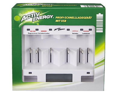 ACTIV ENERGY(R) Profi-Schnellladegerät mit USB