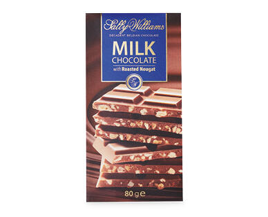 Sally Williams Milk Chocolate Block with Roasted Nougat 80g