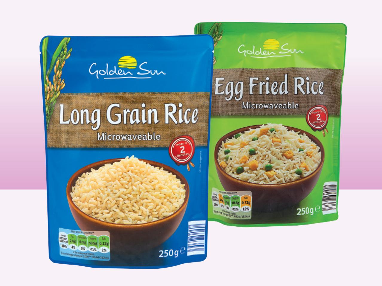GOLDEN SUN Microwaveable Long Grain/ Egg Fried Rice