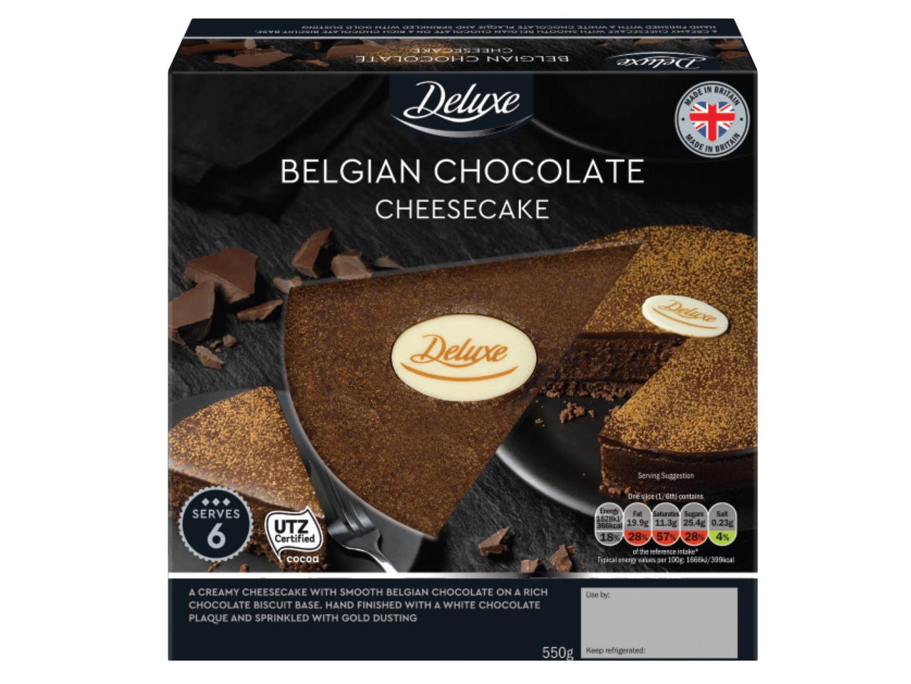DELUXE Belgian Chocolate Cheesecake