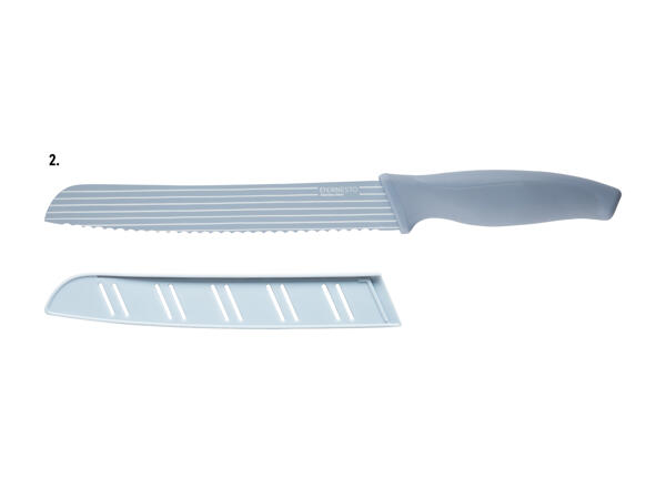 Couteau de cuisine et couteau à légumes, 2 pièces/ couteau à pain, couteau de cuisine/ couteau à découper