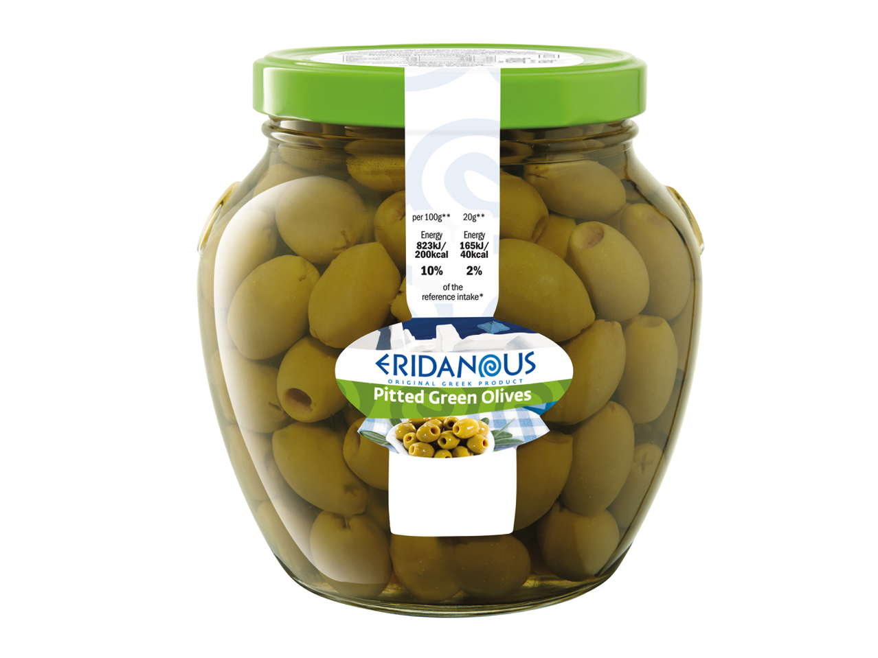 Eridanous Pitted Green Olives in Brine1