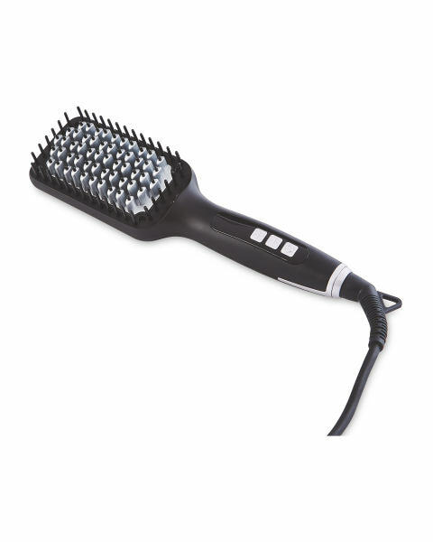 Black/Silver Hair Straightener Brush
