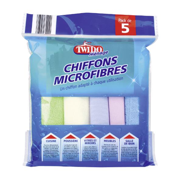 Lot 5 chiffons microfibres