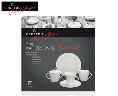 CROFTON(R) Chef's Collection Kaffeeservice 20-teilig aus Classic Bone China