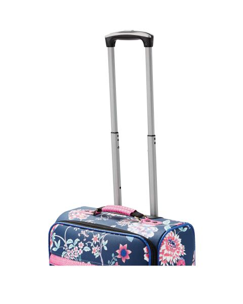 Black Floral Travel Suitcase
