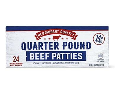Restaurant Quality 
 Quarter Pound Beef Patties