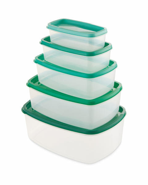 Green Rectangle Nestable Containers