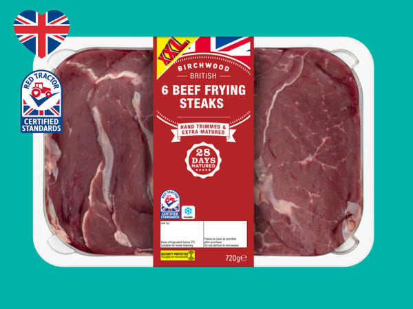 Birchwood 6 British Beef 28-Day Matured Frying Steaks