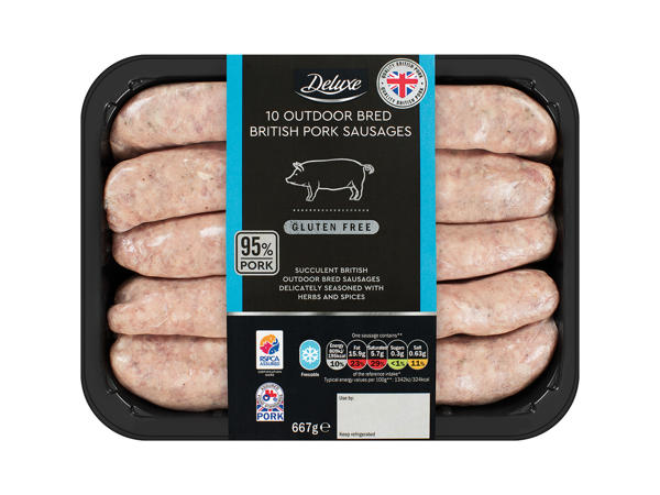 Deluxe Outdoor Bred British Pork Sausages1