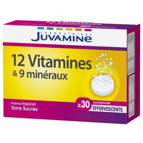 12 vitamines et 9 minéraux