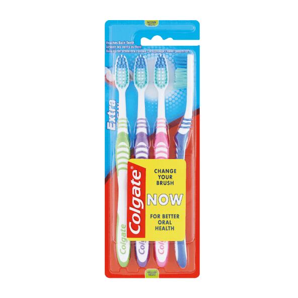 Colgate Extra Clean
tandenborstels
4-pack