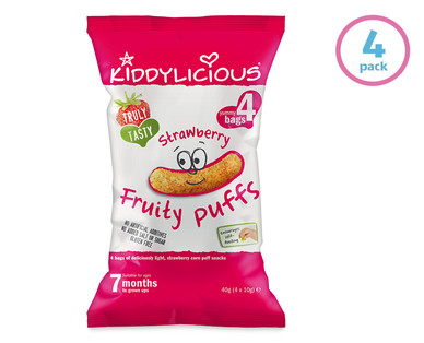 Kiddylicious Multipack Strawberry Fruity Puffs