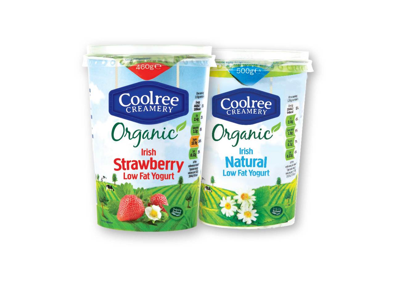 COOLREE CREAMERY(R) Low Fat Strawberry/ Natural Yogurt