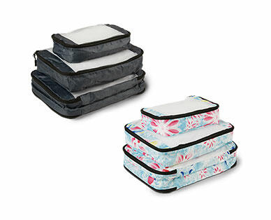 Skylite 3-Piece Packing Cubes or Hanging Cosmetic Bag