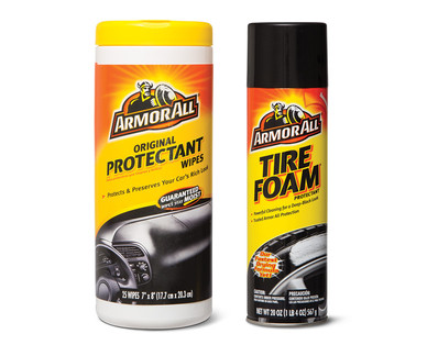 Armor All Cleaning Wipes, Protectant Wipes or Tire Foam