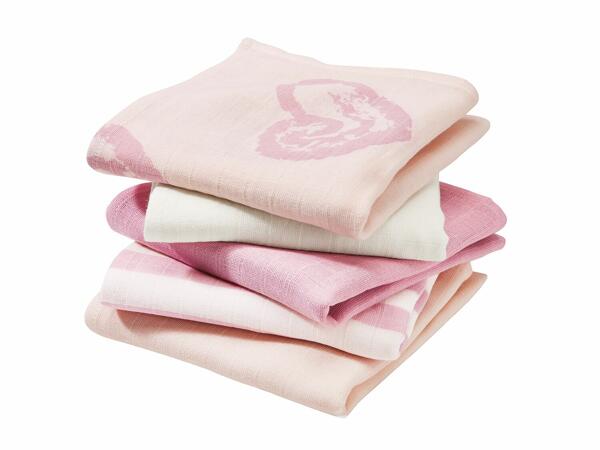 Muselinas para bebé en tonos rosados pack 5