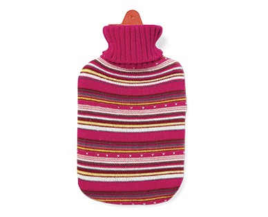 HOT WATER BOTTLE WITH KNITTED COVER