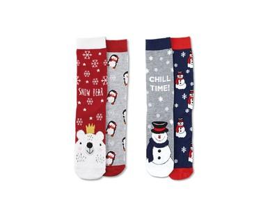 Merry Moments Men's or Ladies' 2-Pair Holiday Socks