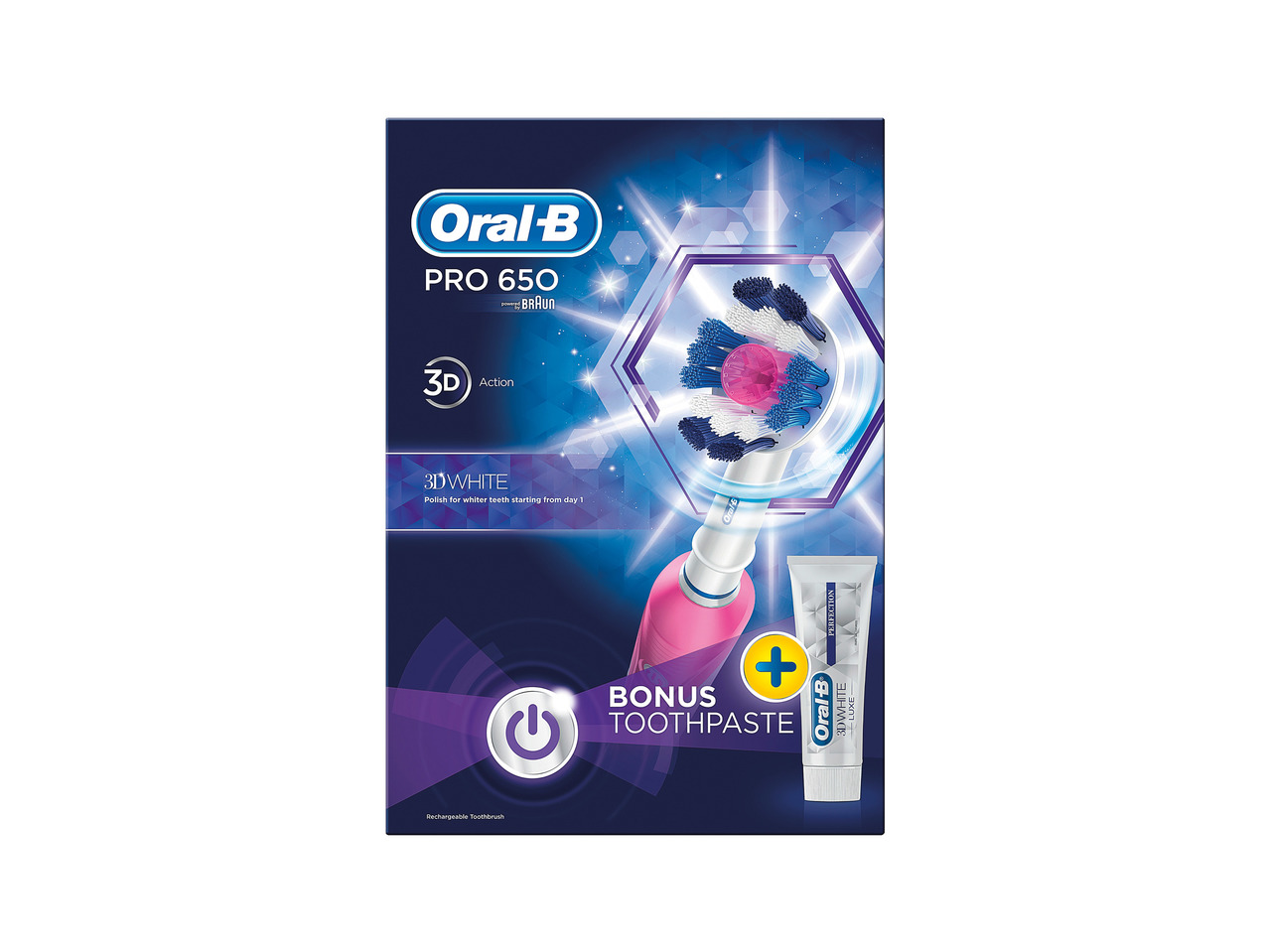 Oral B Pro 650 3D Action Electric Toothbrush with Toothpaste1