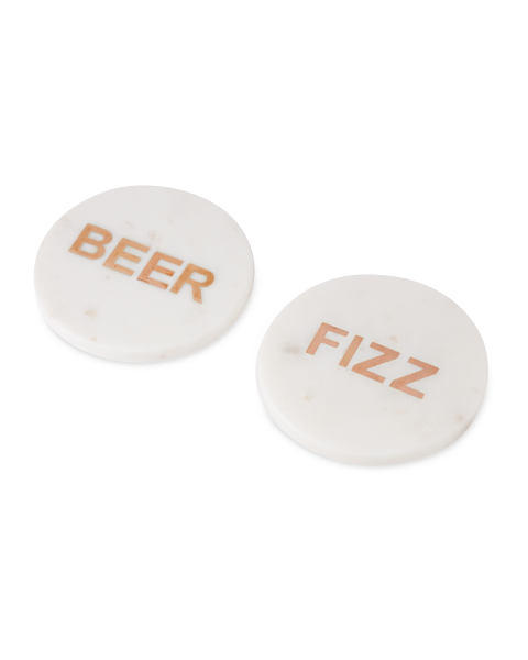 Beer Fizz 2 Pack Marble Coasters